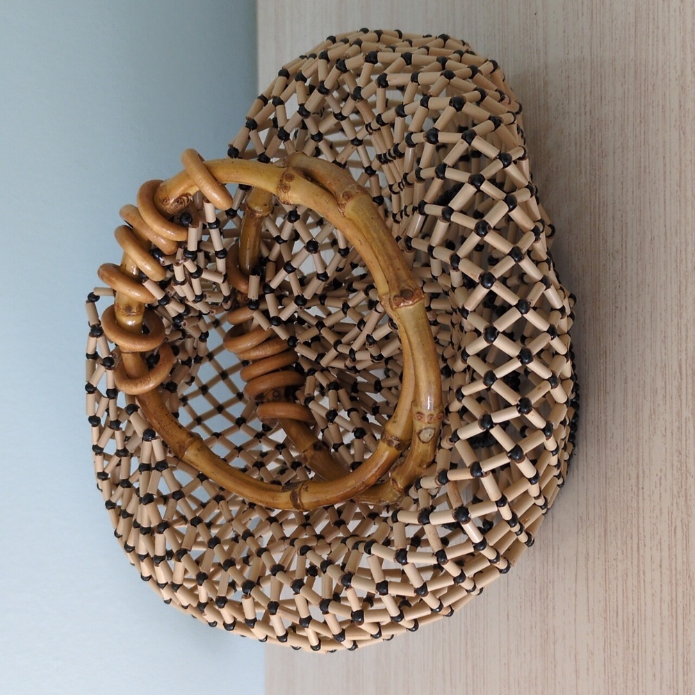 Bamboo Beaded BOHO Mini Bag